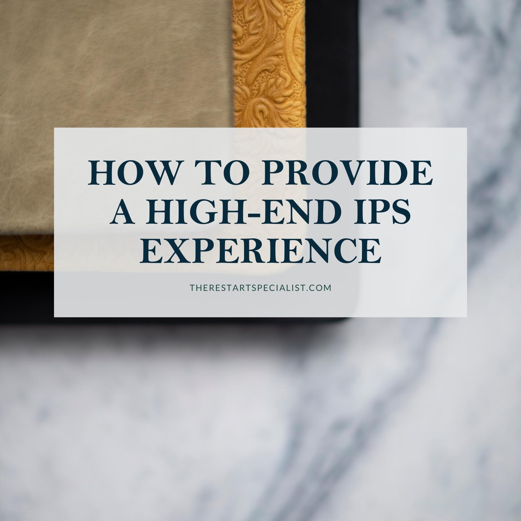 high-end in-person sales experience